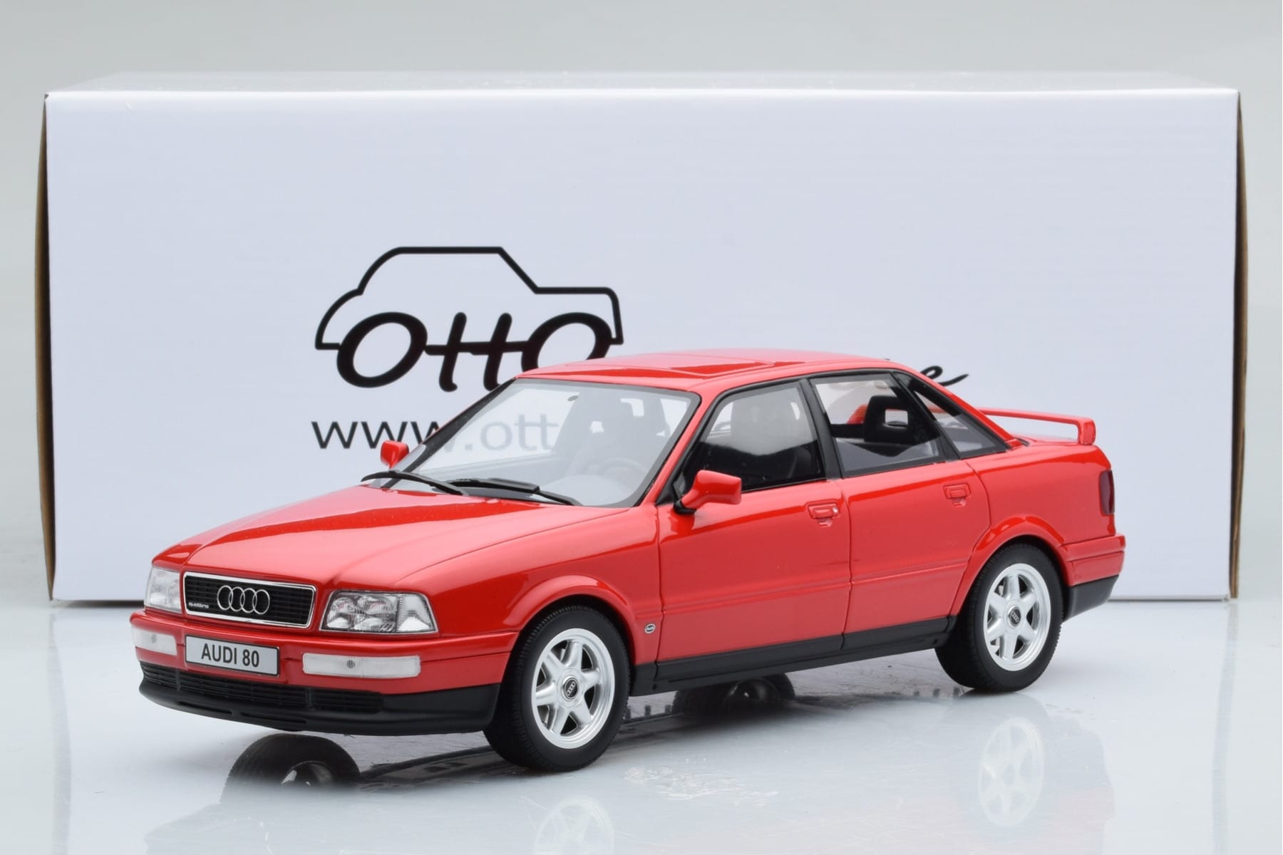 Audi 80 B4 Quattro Competition Laser Czerwony Otto 1:18 OT355 Żywica — zdjęcie 6 z 6