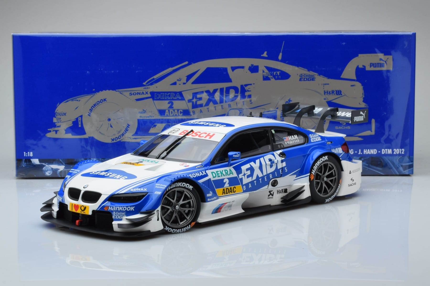 BMW M3 #2 BMW Team RMG A.J. Hand DTM 2012 Minichamps 1:18 100122202 Metal — zdjęcie 8 z 8