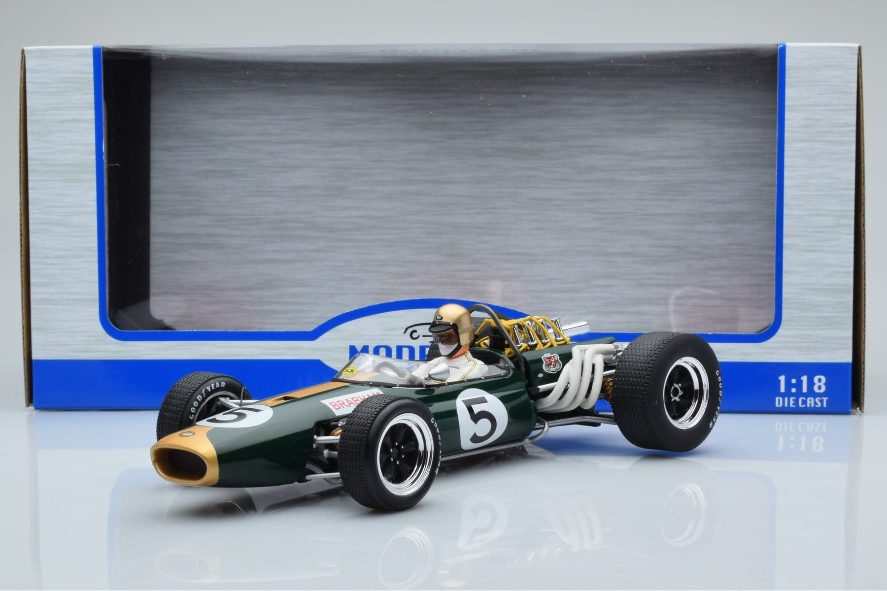 Brabham BT20 Repco #5 J. Brabham Mexico GP 1966 MCG 1:18 MCG18608F Metal — zdjęcie 6 z 6
