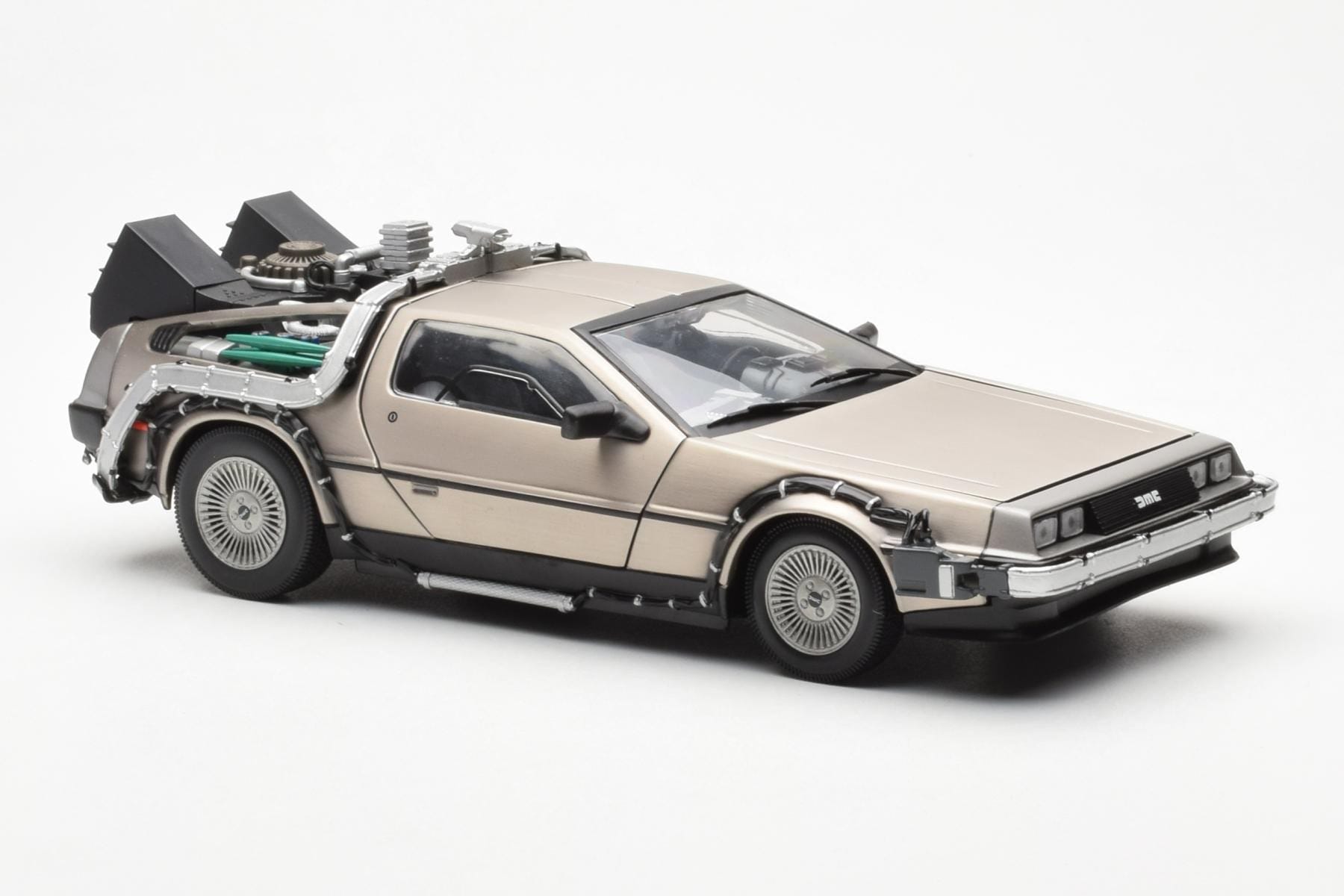 DeLorean DMC-12 Time Machine Back to the Future Srebrny Sun Star 1:18 2711 Metal — zdjęcie 6 z 8