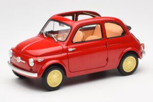 Fiat Nuova 500 Coral Czerwony Kyosho 1:18 08966R