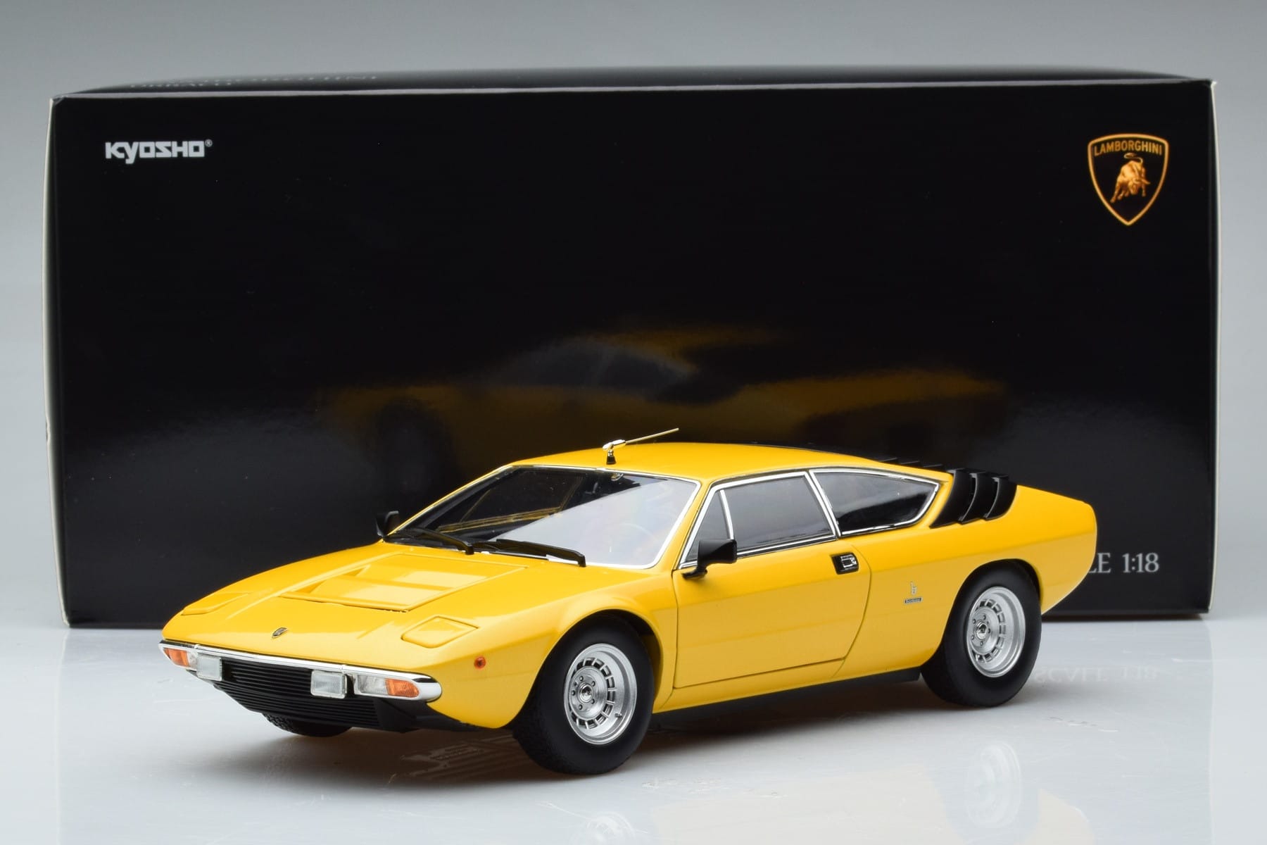 Lamborghini Urraco Żółty Kyosho 1:18 08446GY Metal — zdjęcie 10 z 10