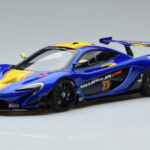 McLaren P1 GTR Niebieski Z Żółtymi Paskami AUTOart 1:18