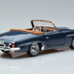 Mercedes 190 SL W121 Roadster Niebieski Norev 1:18 - image 3 of 8