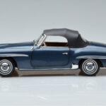 Mercedes 190 SL W121 Roadster Niebieski Norev 1:18 - image 4 of 8