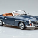 Mercedes 190 SL W121 Roadster Niebieski Norev 1:18 - image 6 of 8