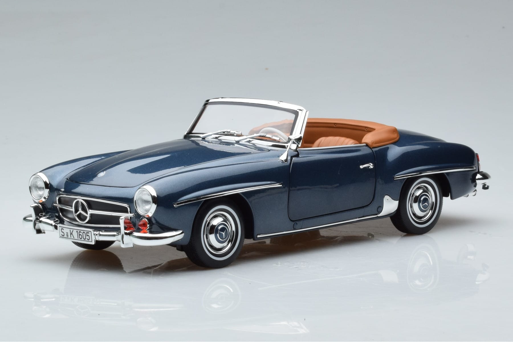 Mercedes 190 SL W121 Roadster Niebieski Norev 1:18 B66040625 Metal