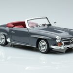 Mercedes 190 SL W121 Roadster Szary Norev 1:18 183402 Metal - image 5 of 8