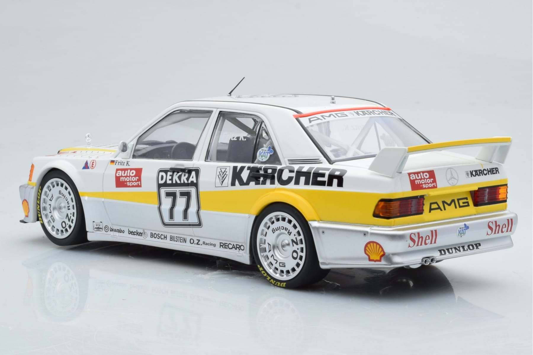 Mercedes 190E 2.5-16 W201 EVO 1 Karcher #77 F. Kreutzpointer Team AMG-Mercedes DTM 1990 Minichamps 1:18 155903677 Metal — zdjęcie 5 z 6