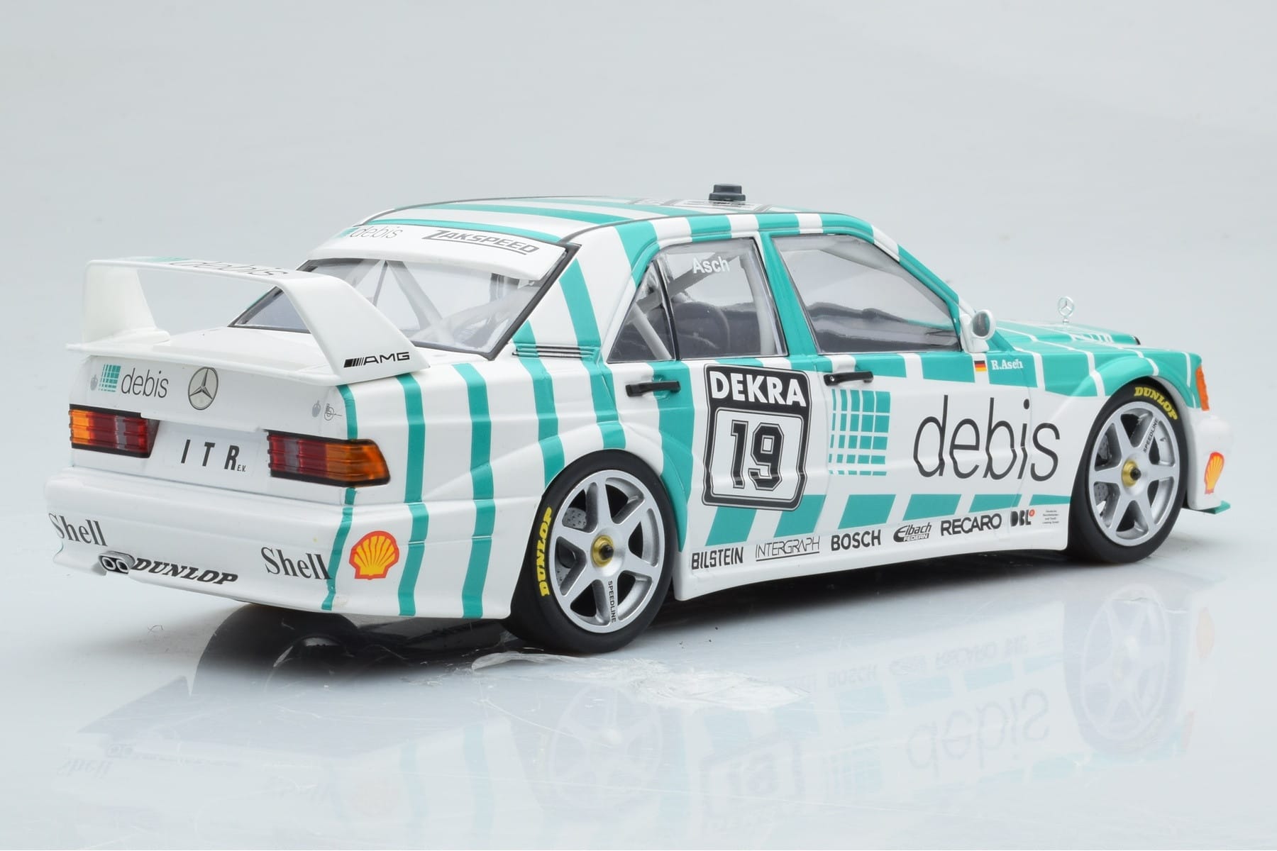 Mercedes 190E 2.5-16 W201 EVO 2 Debis #19 R. Asch Team Zackspeed DTM 1991 Minichamps 1:18 155913619 Metal — zdjęcie 2 z 6
