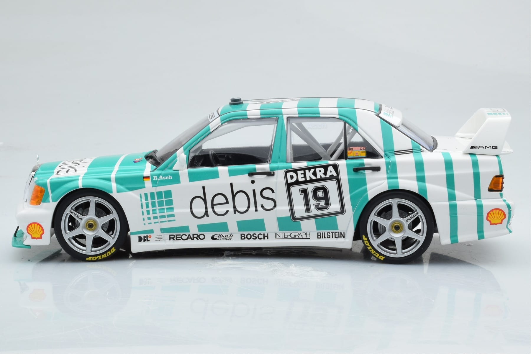 Mercedes 190E 2.5-16 W201 EVO 2 Debis #19 R. Asch Team Zackspeed DTM 1991 Minichamps 1:18 155913619 Metal — zdjęcie 3 z 6