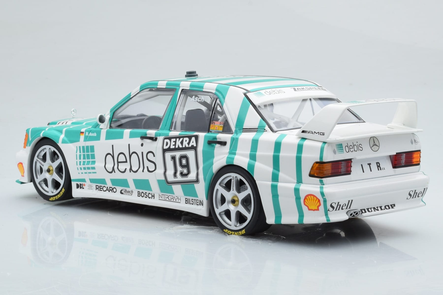 Mercedes 190E 2.5-16 W201 EVO 2 Debis #19 R. Asch Team Zackspeed DTM 1991 Minichamps 1:18 155913619 Metal — zdjęcie 5 z 6