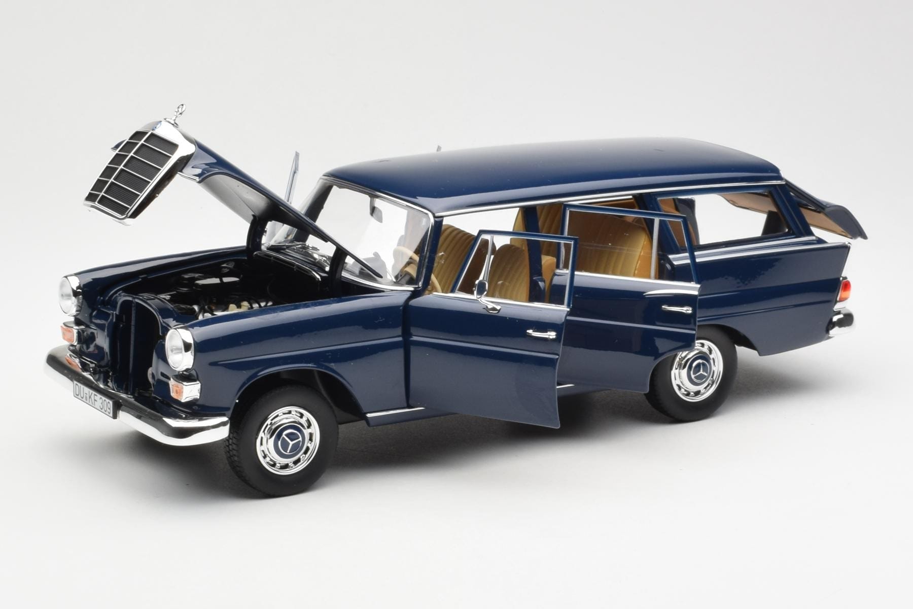 Mercedes 200 Universal W115 Niebieski Norev 1:18 183599 Metal — zdjęcie 2 z 8