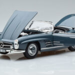 Mercedes 300 SL W198 Roadster Niebieski Norev 1:18 - image 2 of 9