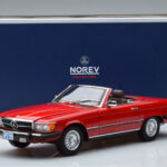 Mercedes 450 SL R107 Wersja USA Czerwony Norev 1:18 - image 8 of 8