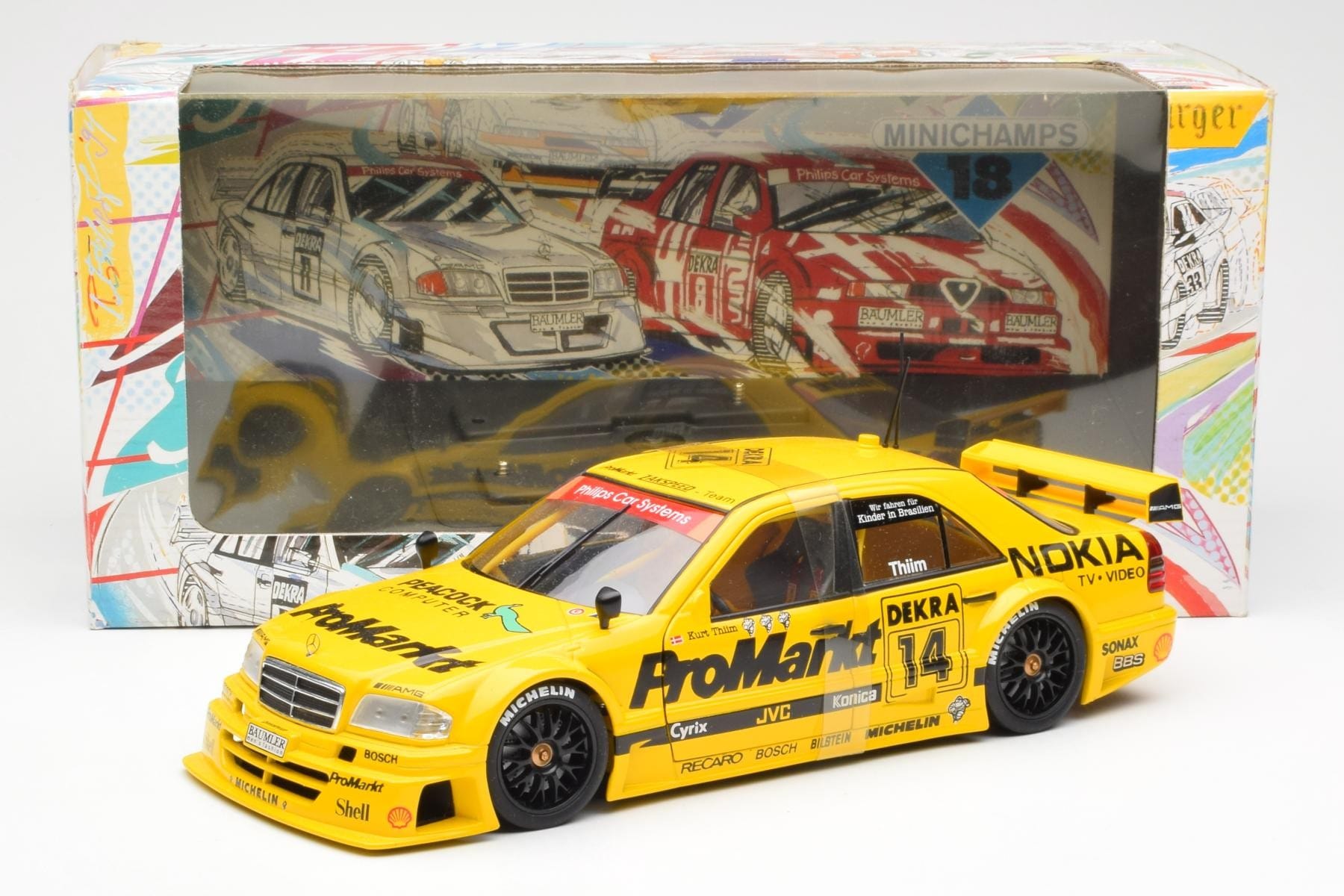 Mercedes C-Class W202 #14 K. Thiim DTM 1994 UT Models 1:18 180943314 Metal — zdjęcie 6 z 6