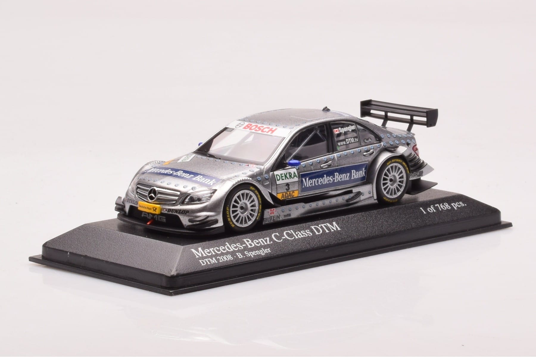 Mercedes C-Class W204 DTM Team AMG Mercedes #3 B. Spengler DTM 2008 Minichamps 1:43 400083803 Metal — zdjęcie 2 z 4