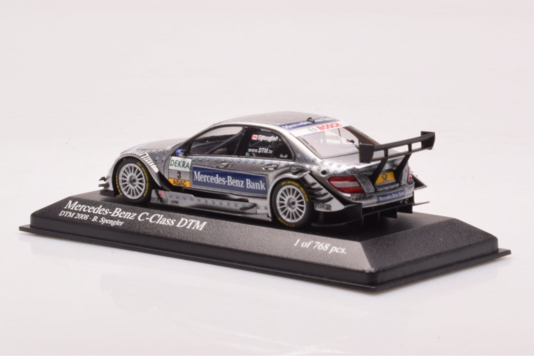 Mercedes C-Class W204 DTM Team AMG Mercedes #3 B. Spengler DTM 2008 Minichamps 1:43 400083803 Metal — zdjęcie 3 z 4