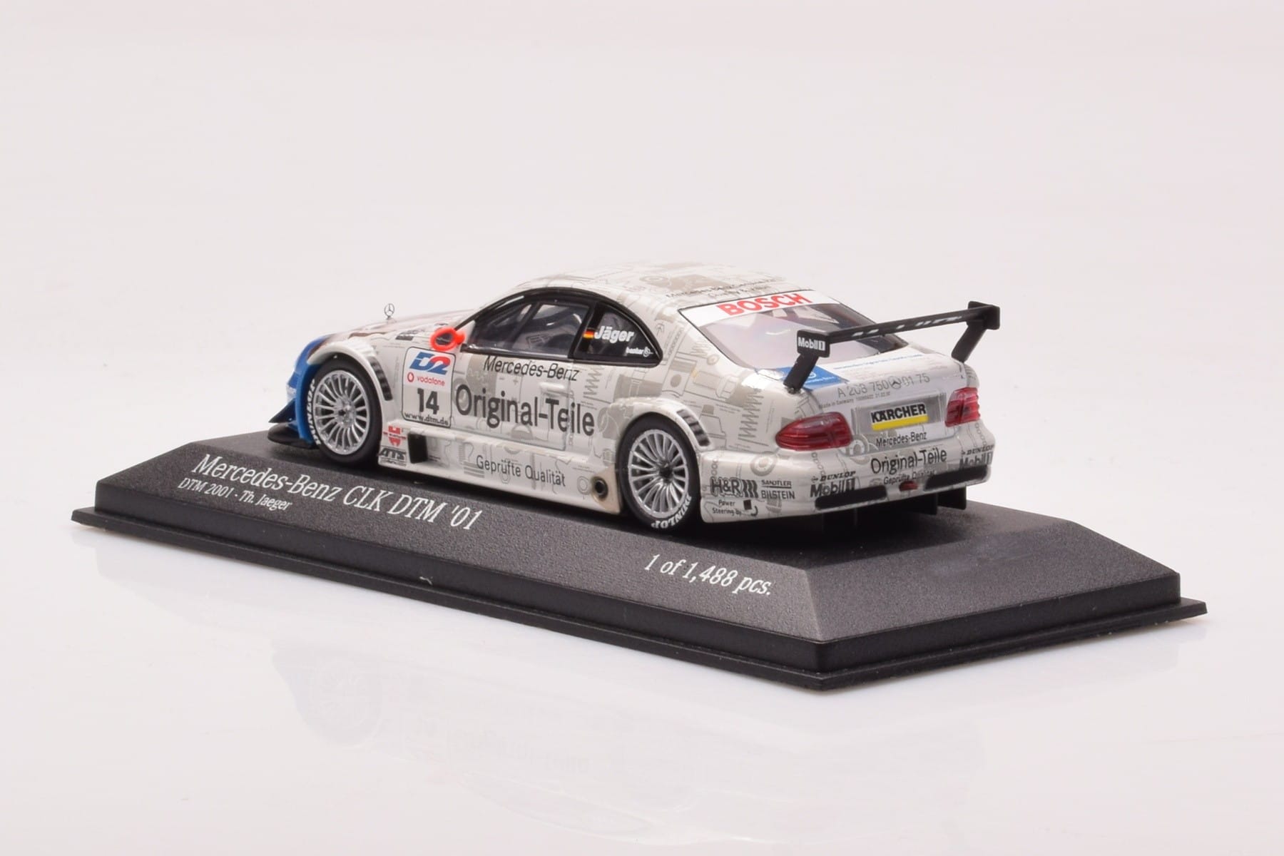Mercedes CLK DTM Team Persson #14 Jaeger DTM 2001 Minichamps 1:43 400013714 Metal — zdjęcie 3 z 4