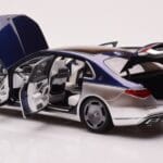 Mercedes Maybach S680 W223 Nautical Niebieski Cirrus Srebrny Almost Real 1:18 - image 5 of 8