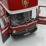 Mercedes O317 Porsche Transporter Czerwony CMR 1:18 - image 6 of 12