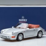 Porsche 911 964 Carrera 2 Kabriolet Srebrny Norev 1:18 187330 Metal - image 7 of 7
