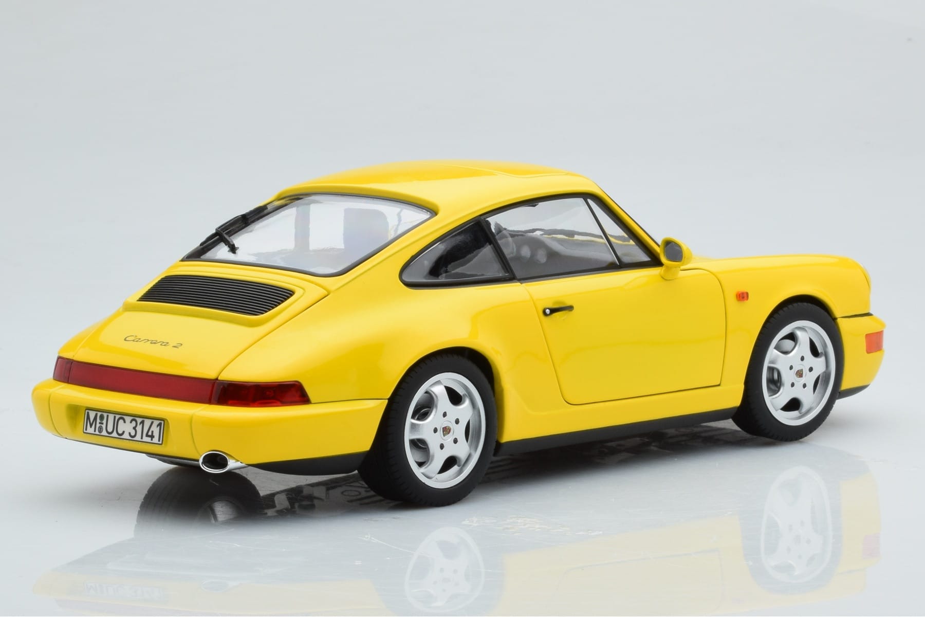 Porsche 911 964 Carrera 2 Żółty Norev 1:18 187328 Metal — zdjęcie 4 z 8