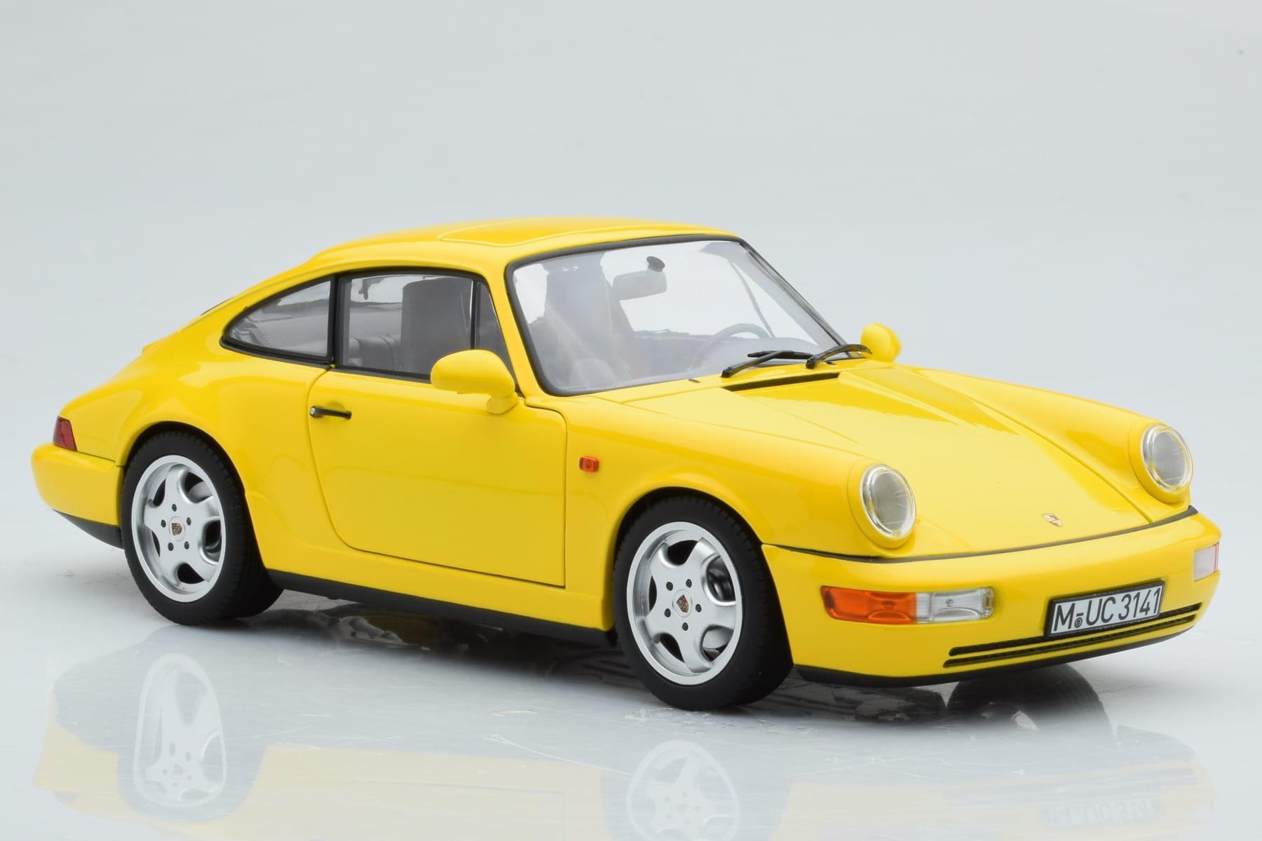 Porsche 911 964 Carrera 2 Żółty Norev 1:18 187328 Metal — zdjęcie 6 z 8