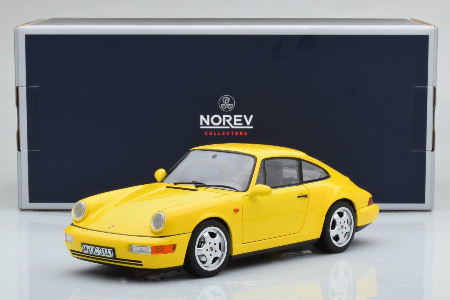 Porsche 911 964 Carrera 2 Żółty Norev 1:18 187328 Metal — zdjęcie 8 z 8
