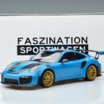 Porsche 911 991.2 GT3 RS Weissach Package Miami Niebieski Złote Felgi Minichamps 1:18 153068310 Metal - image 6 of 6