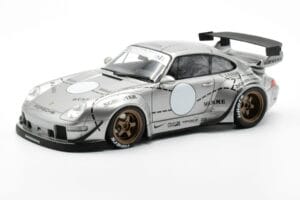 Porsche 911 993 RWB Phantom Srebrny Edycja Azjatycka GT Spirit 1:18 CLDC017 Żywica
