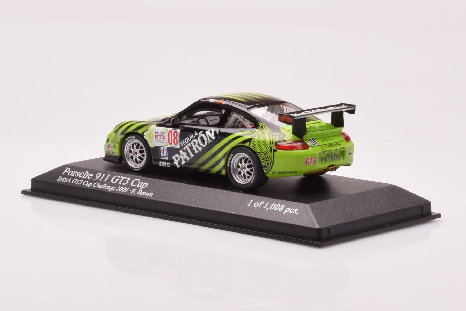 Porsche 911 997 GT3 Cup #8 E. Brown IMSA GT3 Challenge 2009 Minichamps 1:43 400096708 Metal — zdjęcie 3 z 4