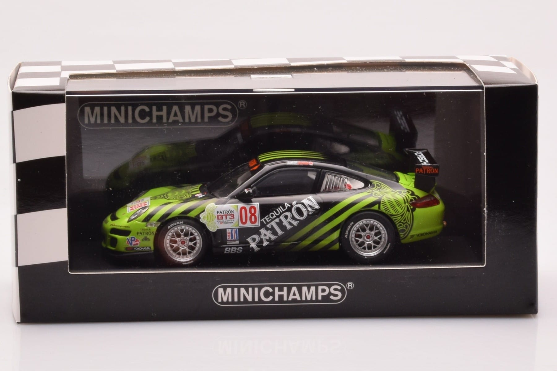 Porsche 911 997 GT3 Cup #8 E. Brown IMSA GT3 Challenge 2009 Minichamps 1:43 400096708 Metal — zdjęcie 4 z 4