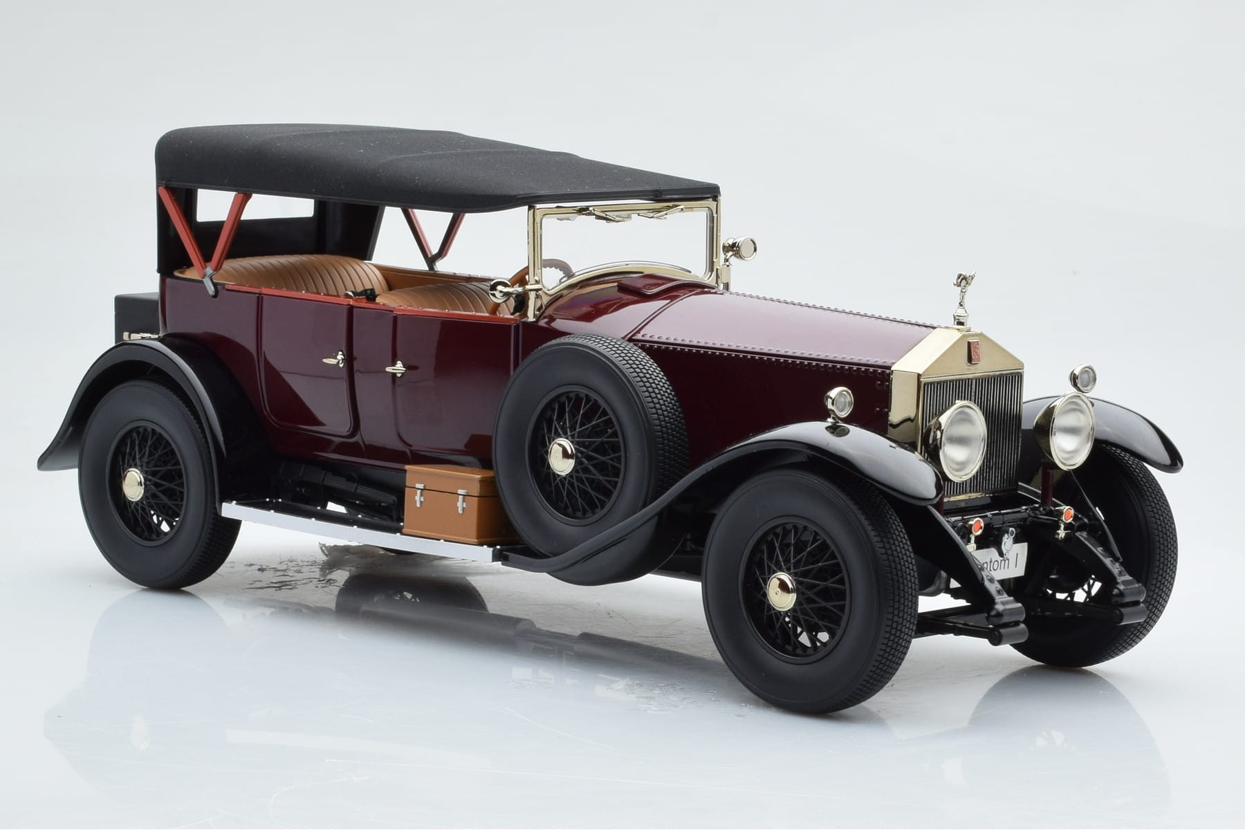 Rolls-Royce Phantom I Kabriolet Bordowy Czerwony Kyosho 1:18 08931R Metal — zdjęcie 5 z 10