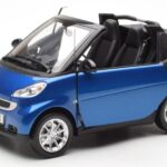 Smart Fortwo 451 Cabrio Niebieski i Czarny Minichamps 1:18 - image 2 of 8