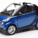 Smart Fortwo 451 Cabrio Niebieski i Czarny Minichamps 1:18