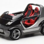Smart Fortwo Crossblade Kabriolet Srebrno-Czarny Kyosho 1:18