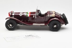 Alfa Romeo 1750 GS Spider #84 T. Nuvolari / B. Guidotti Mille Miglia Winner 1930 CMC 1:18 M-141 Metal — zdjęcie 3 z 6