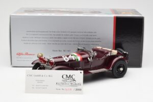 Alfa Romeo 1750 GS Spider #84 T. Nuvolari / B. Guidotti Mille Miglia Winner 1930 CMC 1:18 M-141 Metal — zdjęcie 6 z 6