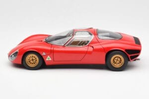 Alfa Romeo 33 Stradale Czerwony AUTOart 1:18 70191 Metal — zdjęcie 4 z 8