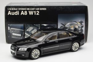 Audi A8 D3 W12 Czarny Kyosho 1:18 09212BK Metal — zdjęcie 8 z 8