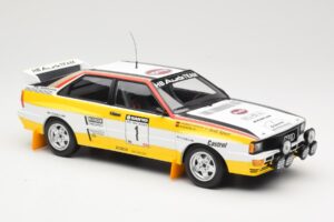 Audi Quattro A2 Audi Sport #1 W. Röhrl / C. Geistdörfer DNF Sanyo Rally of New Zealand 1984 Minichamps 1:18 155841101 Metal — zdjęcie 4 z 6