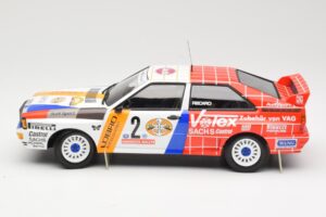 Audi Quattro A2 Schmidt Motorsport #2 H. Demuth / W. Lux Winners Hunsrück Rally 1984 Minichamps 1:18 155841102 Metal — zdjęcie 3 z 6