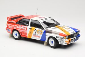 Audi Quattro A2 Schmidt Motorsport #2 H. Demuth / W. Lux Winners Hunsrück Rally 1984 Minichamps 1:18 155841102 Metal — zdjęcie 4 z 6