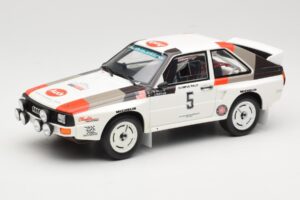 Audi Quattro Sport S1 #5 J. Buffum / N. Wilson Olympus Rally 1986 Otto 1:18 OT1159 Żywica