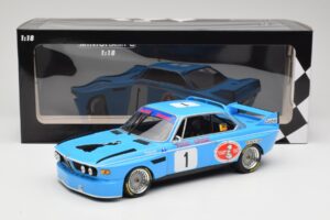 BMW 3.0 CSL E9 #1 Precision Liegeoise J. Peltier / C. Lafosse Winners 4 Hours Monza 1974 Minichamps 1:18 155742681 Metal — zdjęcie 6 z 6