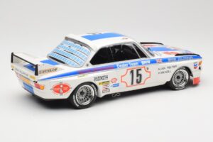 BMW 3.0 CSL E9 #15 BMW Alpina J. Peltier / H. Menzel 24 Hours of Spa 1973 Minichamps 1:18 155732695 Metal — zdjęcie 2 z 6