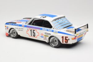 BMW 3.0 CSL E9 #15 BMW Alpina J. Peltier / H. Menzel 24 Hours of Spa 1973 Minichamps 1:18 155732695 Metal — zdjęcie 5 z 6