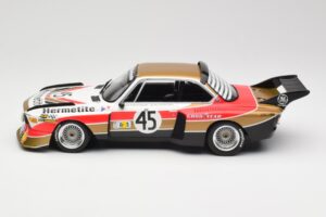 BMW 3.5 CSL E9 #45 Hermetite T. Walkinshaw / J. Fitzpatrick 24 Hours of Le Mans 1976 Minichamps 1:18 155762645 Metal — zdjęcie 3 z 6
