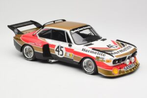 BMW 3.5 CSL E9 #45 Hermetite T. Walkinshaw / J. Fitzpatrick 24 Hours of Le Mans 1976 Minichamps 1:18 155762645 Metal — zdjęcie 4 z 6